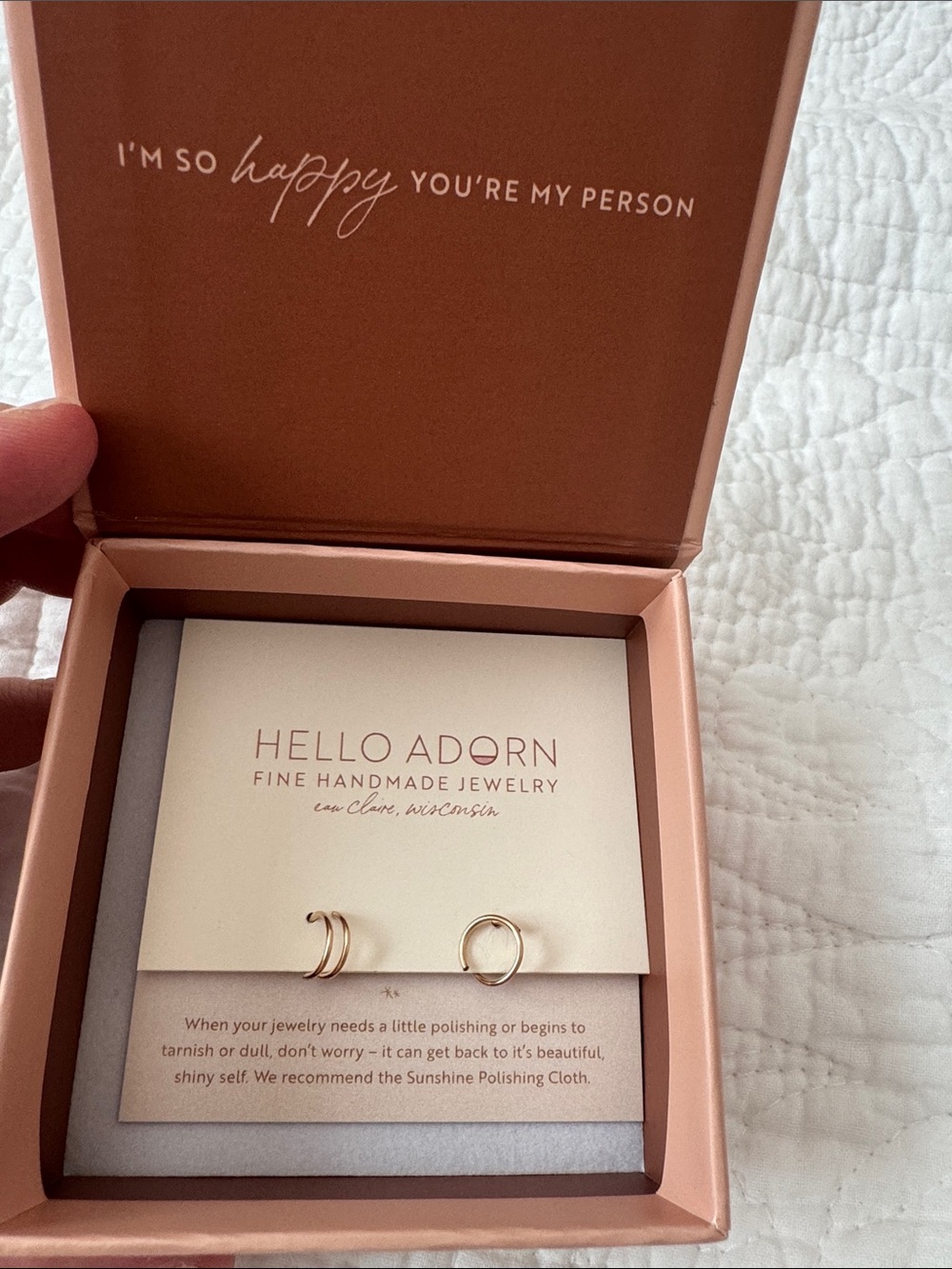 Hello Adorn 8mm Tiny Twist earrings